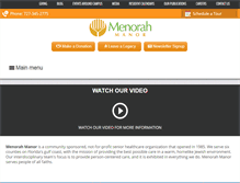 Tablet Screenshot of menorahmanor.org